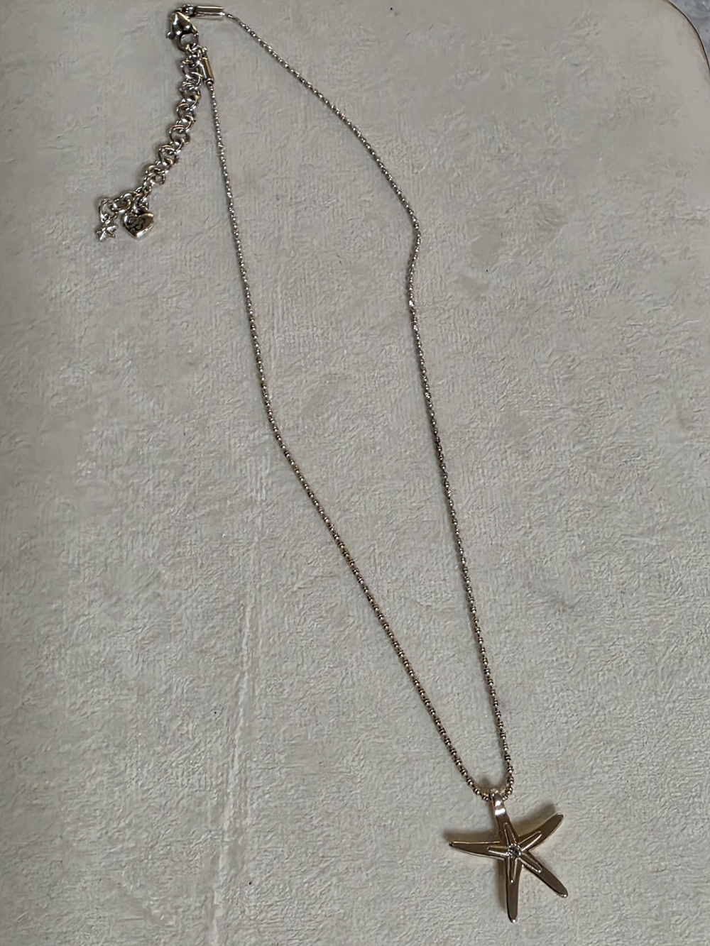 Brighton Silver Starfish Pendant Necklace with Crystal Accents - Picture 2 of 9